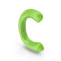 Balloon Letter C Green Model PNG & PSD Images