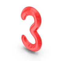 Balloon Numeral 3 PNG & PSD Images