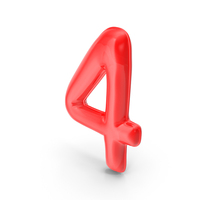 Balloon Numeral 4 PNG & PSD Images