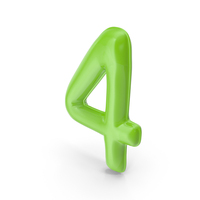 Balloon Numeral 4 PNG & PSD Images