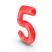 Balloon Numeral 5 PNG & PSD Images