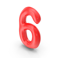 Balloon Numeral 6 PNG & PSD Images