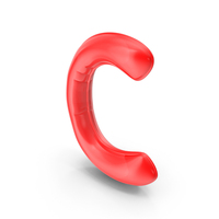 Foil Balloon Letter C Red model PNG & PSD Images