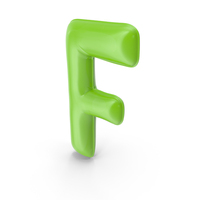 Foil Balloon Letter F Green PNG & PSD Images