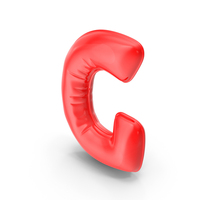 Foil Balloon Letter G Red model PNG & PSD Images