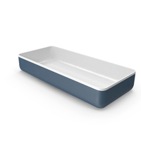Blue Rectangular Serving Container PNG & PSD Images