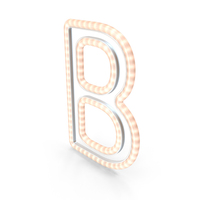 Christmas LED Garland Letter B PNG & PSD Images