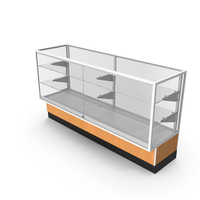 Glass Front Lock Display with Shelves Light Wood White PNG & PSD Images