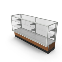 Glass front lock display with shelves 70 Medium Wood Gray PNG & PSD Images