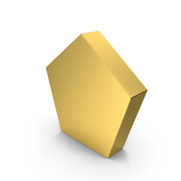 PENTAGON SHAPE GOLD PNG & PSD Images