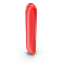 Foil Balloon Letter I Red model PNG & PSD Images