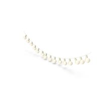 Christmas Garland with White Lights PNG & PSD Images