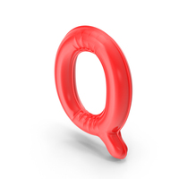 Foil Balloon Letter Q Red model PNG & PSD Images