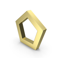 PENTAGON ICON GOLD PNG & PSD Images