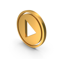 Play Button Gold PNG & PSD Images