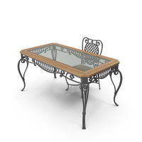 Table & Chair Forged PNG & PSD Images