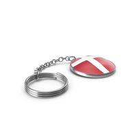 Keychain of a Denmark Flag PNG & PSD Images