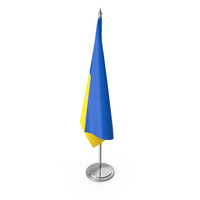 Ukraine Cloth Flag Stand PNG & PSD Images