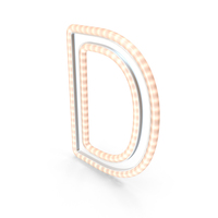 Christmas LED Garland Letter D PNG & PSD Images