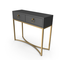 Black Console With Gold Base PNG & PSD Images