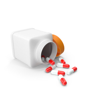 Pills Scattered From The Bottle PNG & PSD Images