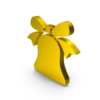 CHRISTMAS BELL LOGO GOLD PNG & PSD Images