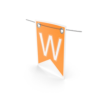 Garland Flag With Letter W PNG & PSD Images