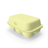 Yellow Blank Foam Carton Of 6 Eggs PNG & PSD Images