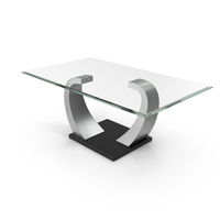 Coffee Table Rectangle Metal & Glass PNG & PSD Images
