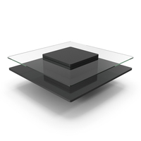 Square Metal & Glass Coffee Table PNG & PSD Images