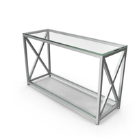 Console Table Rectangle Metal/Glass PNG & PSD Images