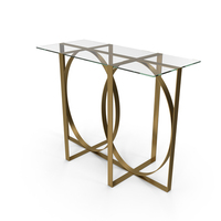 Console Table Rectangle Metal Glass PNG & PSD Images