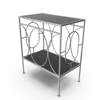 End Table Rectangle Metal Mirror PNG & PSD Images