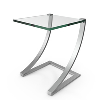 End Table Square Metal/Glass PNG & PSD Images