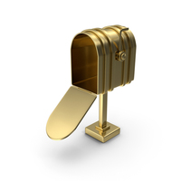 Open Gold Mailbox PNG & PSD Images