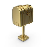 Closed Gold Mailbox PNG & PSD Images