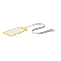 Yellow ID Badge  / Card PNG & PSD Images