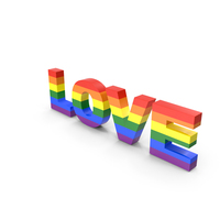 Colorful Pride Love Text PNG & PSD Images