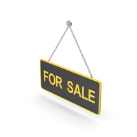 Yellow For Sale Hanging Sign PNG & PSD Images