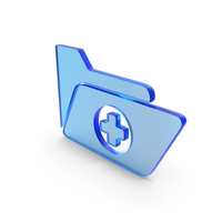 Blue Glass Add Folder Symbol PNG & PSD Images