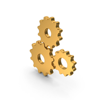 Gear Setting Maintanence Icon Gold PNG & PSD Images