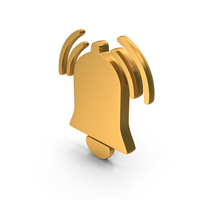 Notification Bell Icon High Ring Gold PNG & PSD Images