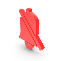 Red Notification Bell Mute Icon PNG & PSD Images