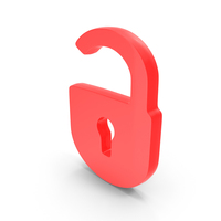 Red Unlock Icon PNG & PSD Images
