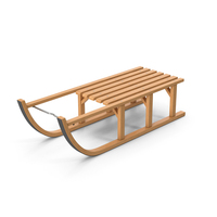 Wooden Snow Sled PNG & PSD Images