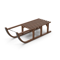Snow Sled Dark Wood PNG & PSD Images
