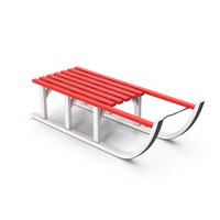 Snow Sled Red PNG & PSD Images