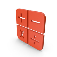 Red Math Operators Symbol PNG & PSD Images