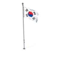 South Korea Cloth Flag Stand PNG & PSD Images