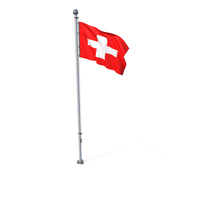 Switzerland Cloth Flag Stand PNG & PSD Images